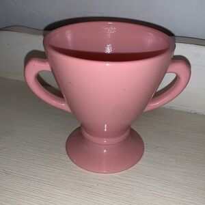 Vintage Hazel Atlas Pink Milk Glass Sugar